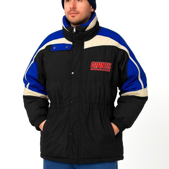 Vintage NEW YORK GIANTS Starter Jacket NFL Football Duck Down Parka Coat - Picture 1 of 17